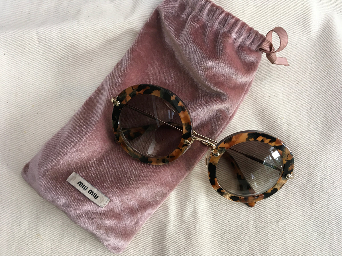 Miu Miu Round Tinted Sunglasses SMU13N Ladies