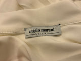 ANGELO MARANI silk long sleeve V neck blouse top Size I 42 UK 10 US 6 ladies
