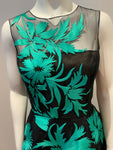 Oscar de la Renta Red Carpet Green Embroidered Gown Dress Size US 6 UK 10 ladies