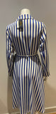 RALPH LAUREN striped wrap midi Dress Size US 10 UK 14 ladies