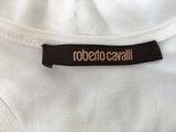 ROBERTO CAVALLI White Cotton Tank Top T shirt Ladies