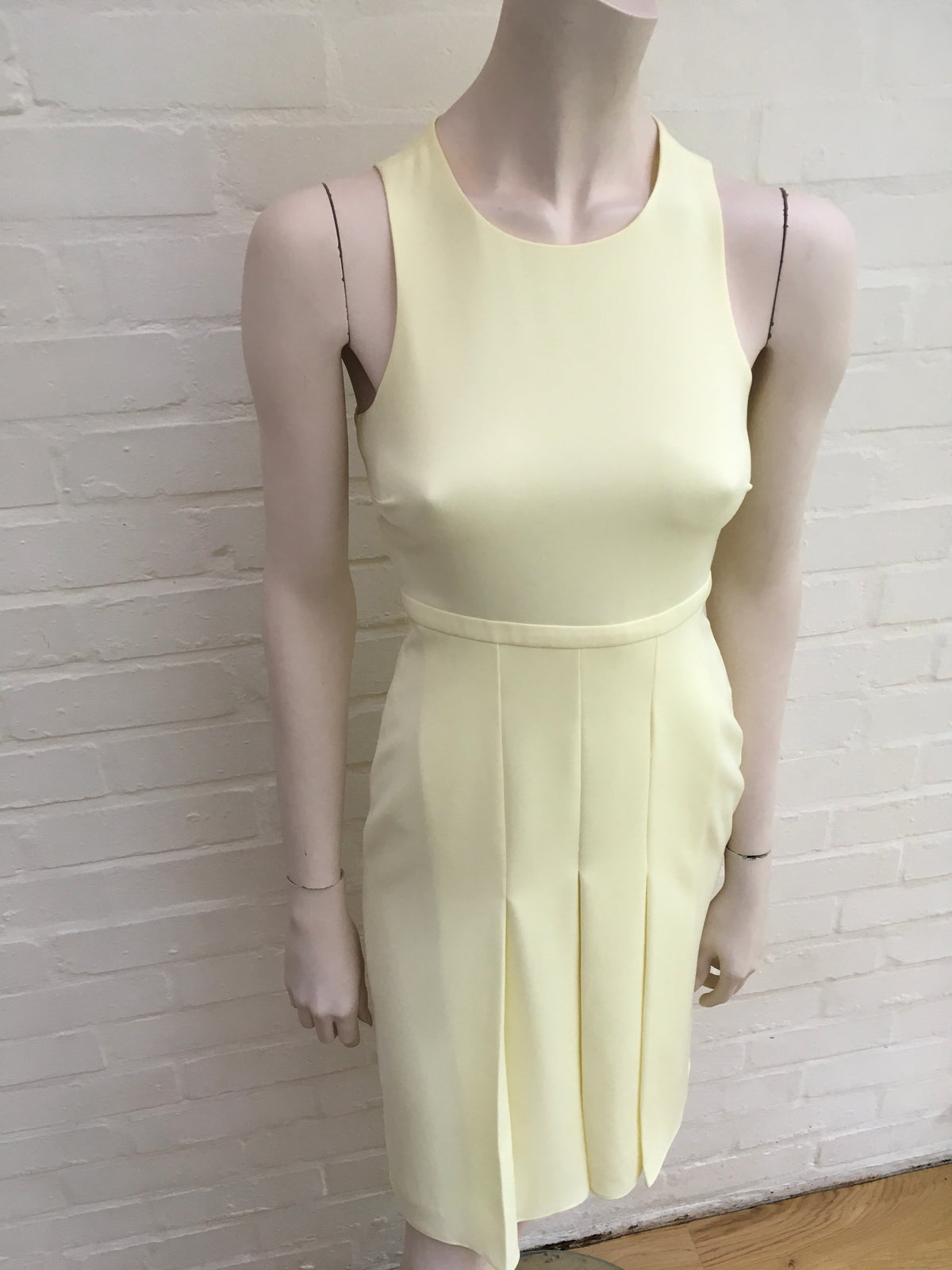 GUCCI Women's Pleated yellow cady dress Size I 36 UK 4 US 0 XXS Ladies
