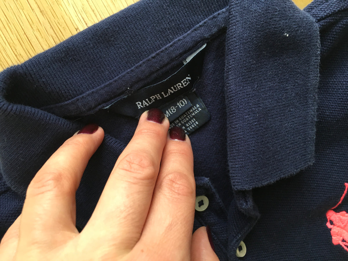 Ralph Lauren Polo Big Pony Girl’s Navy Dress Size M 8-10 Years Children