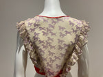 Amazing Rare Silk cropped ruffle top Size S Small ladies