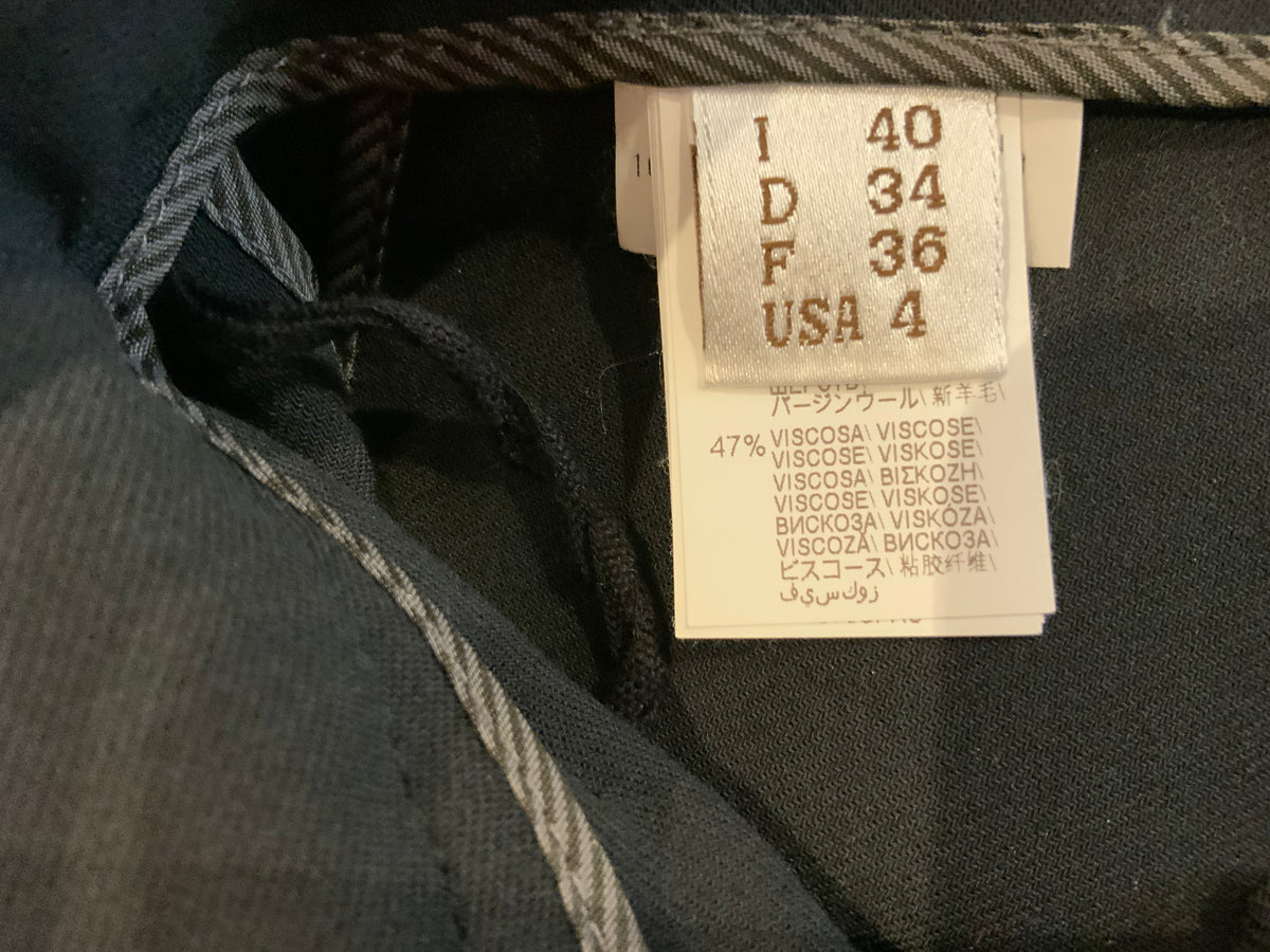 Brunello Cucinelli navy cropped trousers pants size I 40 US 4 UK 8 S SMALL ladies