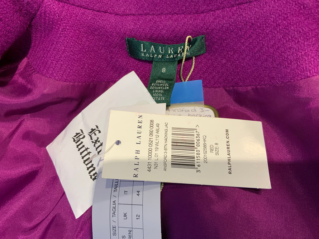 RALPH LAUREN Lautren Wool Ashford Fitted Blazer Jacket Size US 8 UK 12 –  Afashionistastore