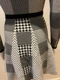 KAREN MILLEN  Mini Check Knit SweaterDress Dress Size XS ladies