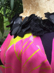 BLUMARINE £3000 PINK ABSTRACT PRINT SILK CAFTAN Kaftan Dress Size I 44 L Large Ladies