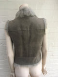 Joseph Lucy Toscana Gilet SHEEPSKIN GREY SHEARLING Vest Size F 38 UK 10 US 6 Ladies