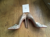 Christian Louboutin Sex 120 nude patent-leather Pumps Shoes Ladies