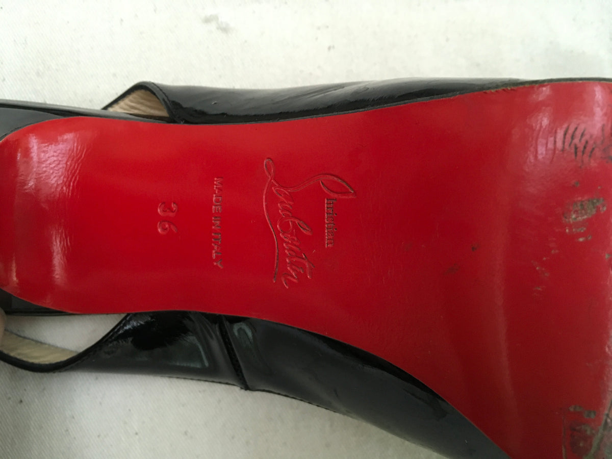 Christian Louboutin peep-toe slingback pumps Shoes 36 UK 3 ladies