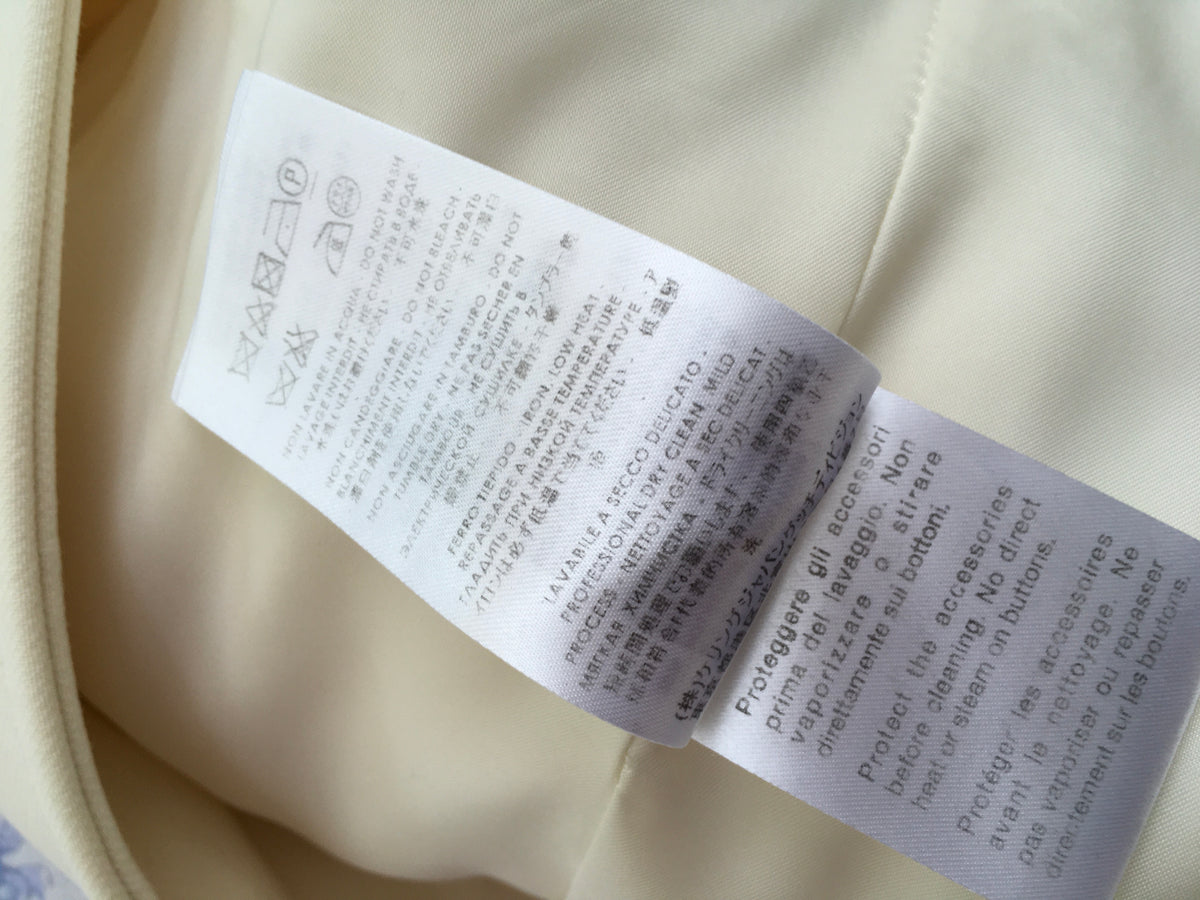 GUCCI White Wool-crepe Double Breasted Napoleon Coat Size I 36  ladies
