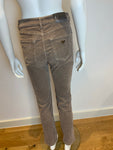 Beige Armani Jeans Velvet Straight Leg Jeans Size 30 ladies