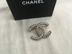 CHANEL Iridescent Crystal CC Brooch Green SOLD OUT Limited Edition Ladies