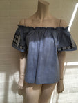 Ulla Johnson Milo Denim Top Tunic Embroidered in India US 4 UK 8 ladies