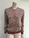 Just in Case Belgium Zig Zag Knit Button Down Cardigan Size S Small ladies