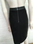 Reiss Womens Leather Olivia Ponte Skirt Size UK 12 US 8 ladies