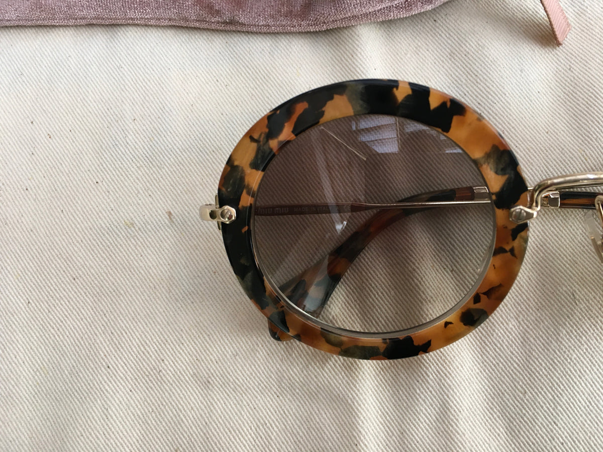 Miu Miu Round Tinted Sunglasses SMU13N Ladies
