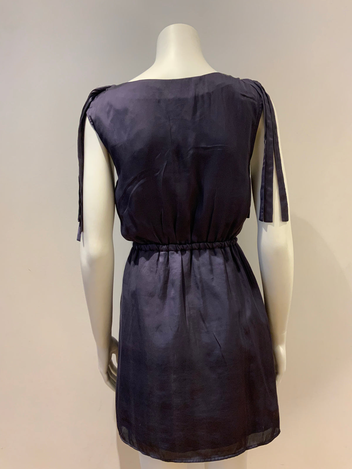 Navy Blue Silky Mini DRESS SIZE XS ladies