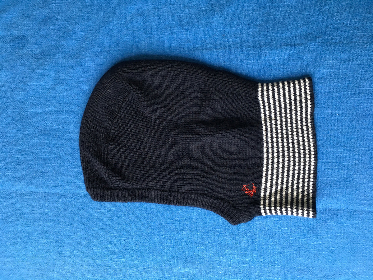 Petit Bateau Boy's navy blue milleraies balaclava knit hat Children