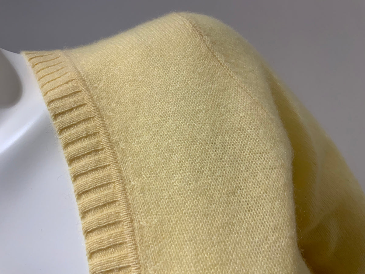 JIGSAW Womens Pure Cashmere Yellow Thin Knit Cardigan Size XS ladies