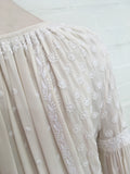 Talitha 'Fiona' off-white embroidered silk-crepe maxi dress Size M medium ladies
