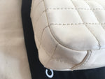 Chanel White Square Quilted Leather Mini Flap Handbag Multi Chain Bag Rare Ladies