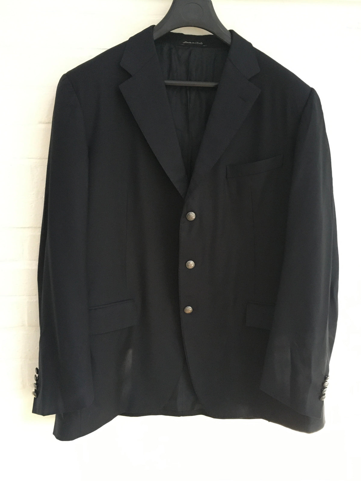 Façonnable WOOL BLACK SUIT BLAZER JACKET MEN