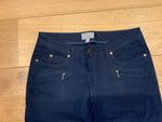 Pure Collection Navy Blue Cotton Stretch Size UK 12 US 6 ladies