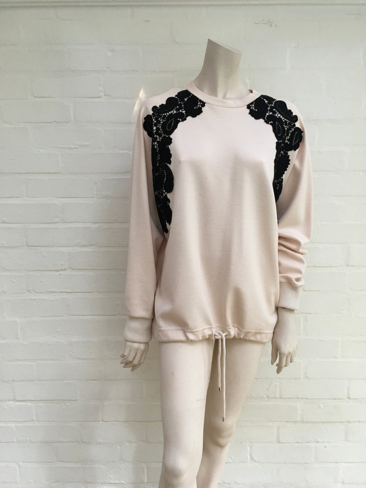 Chloé Chloe lace detail sweatshirt wool top size F 40  Ladies