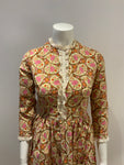 Vintage 1950's 50s Fashion First M. Smoller & Co. Floral Dress Size XS ladies