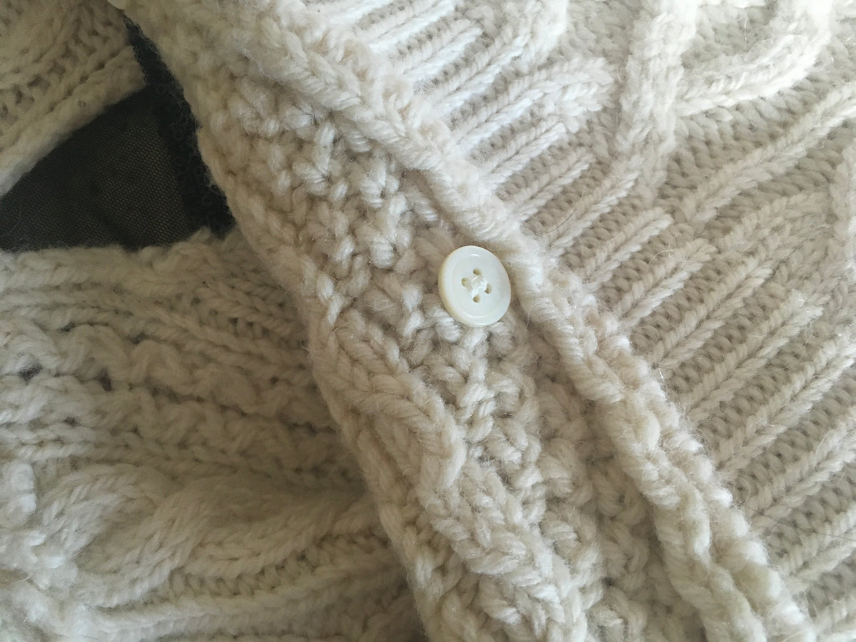 JUNYA WATANABE X COMME DES GARÇONS Patchwork cable-knit wool-blend sweater Small Ladies