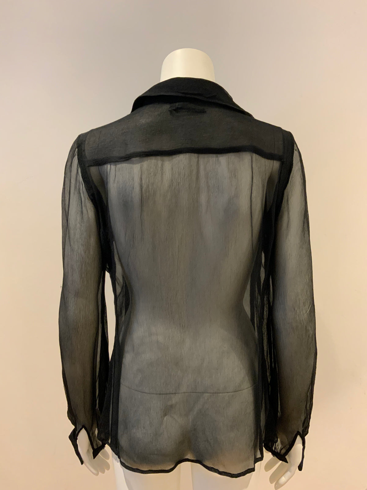 Jean Paul GAULTIER Rare1990's sheer silk shirt Size M medium ladies