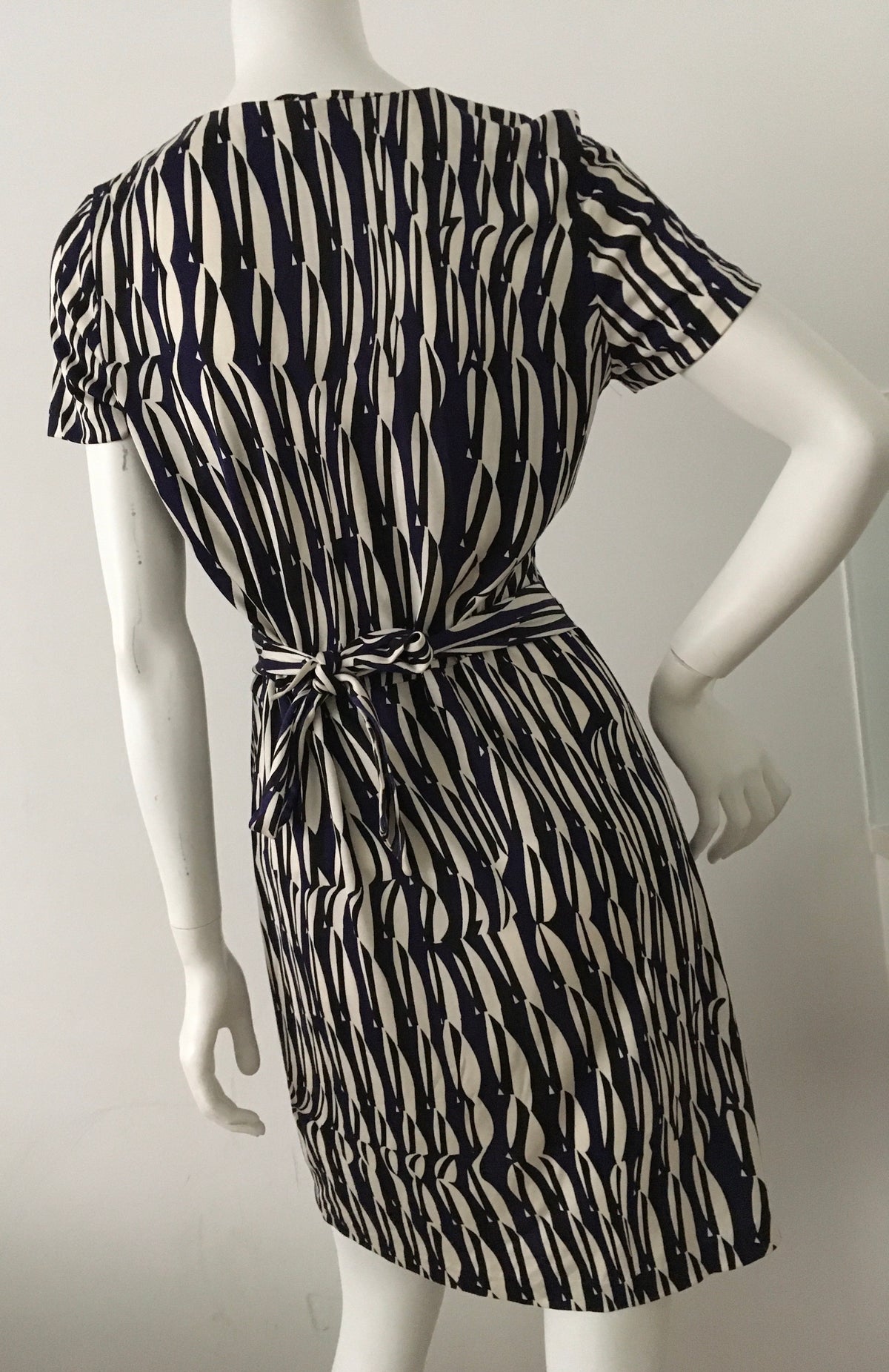 Diane von Furstenberg Glass Weave Purple Slip On "Zoe Dress" Size US 10 UK 14 ladies
