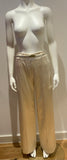 Ralph Lauren Black Label Silk Champagne Belted Pants Trousers Size S small ladies