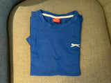 Slazenger Plain Blue Cotton T shirt Top Size 11-12 years CHILDREN