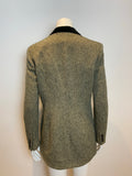 Lauren Ralph Lauren chevron velvet collar blazer in wool Size US 8 UK 12 L large ladies