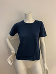 PURE COLLECTION Luxury Blue Metallic Insert Bamboo Knit Jumper UK 10 US 4 ladies ladies