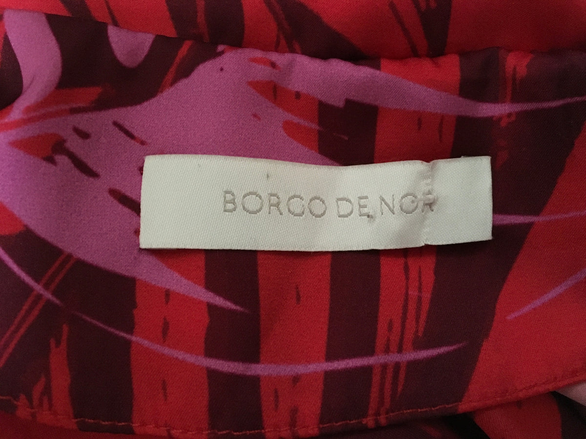 Borgo De Nor Maria Floral-Print Satin Robe Long Dress Ladies