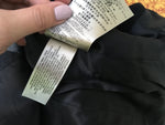 BURBERRY Brit Cashmere and Wool Leather Trim Navy Coat Ladies
