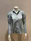 RUGBY RALPH LAUREN Blue Striped Shirt Size US 0 UK 4 XXS ladies