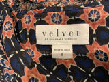 velvet by graham and spencer monaco print tunic blouse Size S small ladies