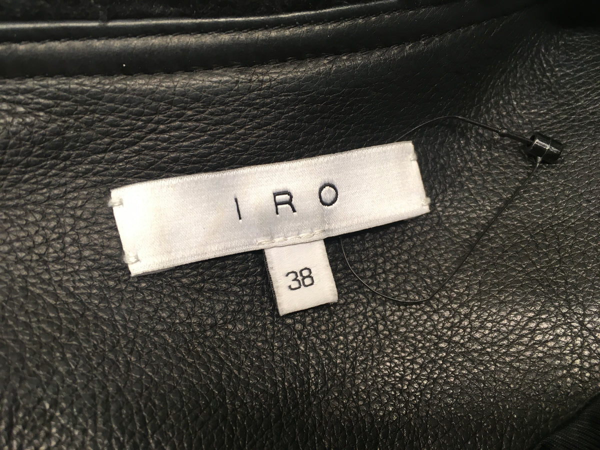 IRO Ever Shearling Leather Jacket Size F 38 UK 10 US 6 SEEN ON ALL CELEBRITIES ladies