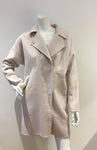 Selected Femme Oversized Pale pink wool cashmere coat Size F 34 XS ladies