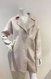 Selected Femme Oversized Pale pink wool cashmere coat Size F 34 XS ladies