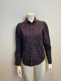 Ralph Lauren Rugby Purple Check Shirt Split Sleeves Amazig Sz US 4 UK 8 S Small ladies