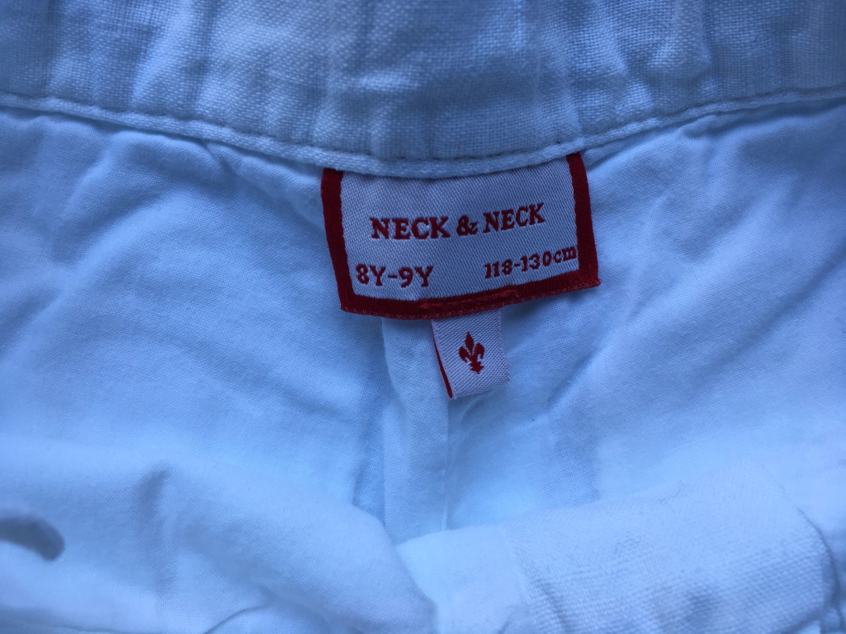 NECK & NECK KIDS Boys Children White Linen Bermuda Shorts 8-9 years 4 years Children