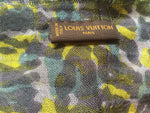 LOUIS VUITTON Lezard Stole Blue Green VIP Scarf Cashmere & Silk Ladies