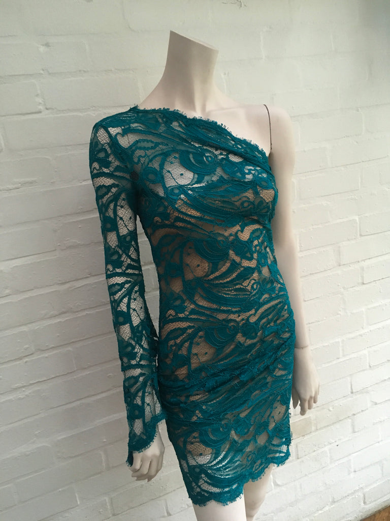 emilio pucci lace dress Emilio Pucci Knee Length Silk Lace Ruffled Dress