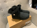 UGG MINI BAILEY SWAROVSKI BOOTS SUEDE BLACK US 6 /UK 4.5/EU 37 ladies